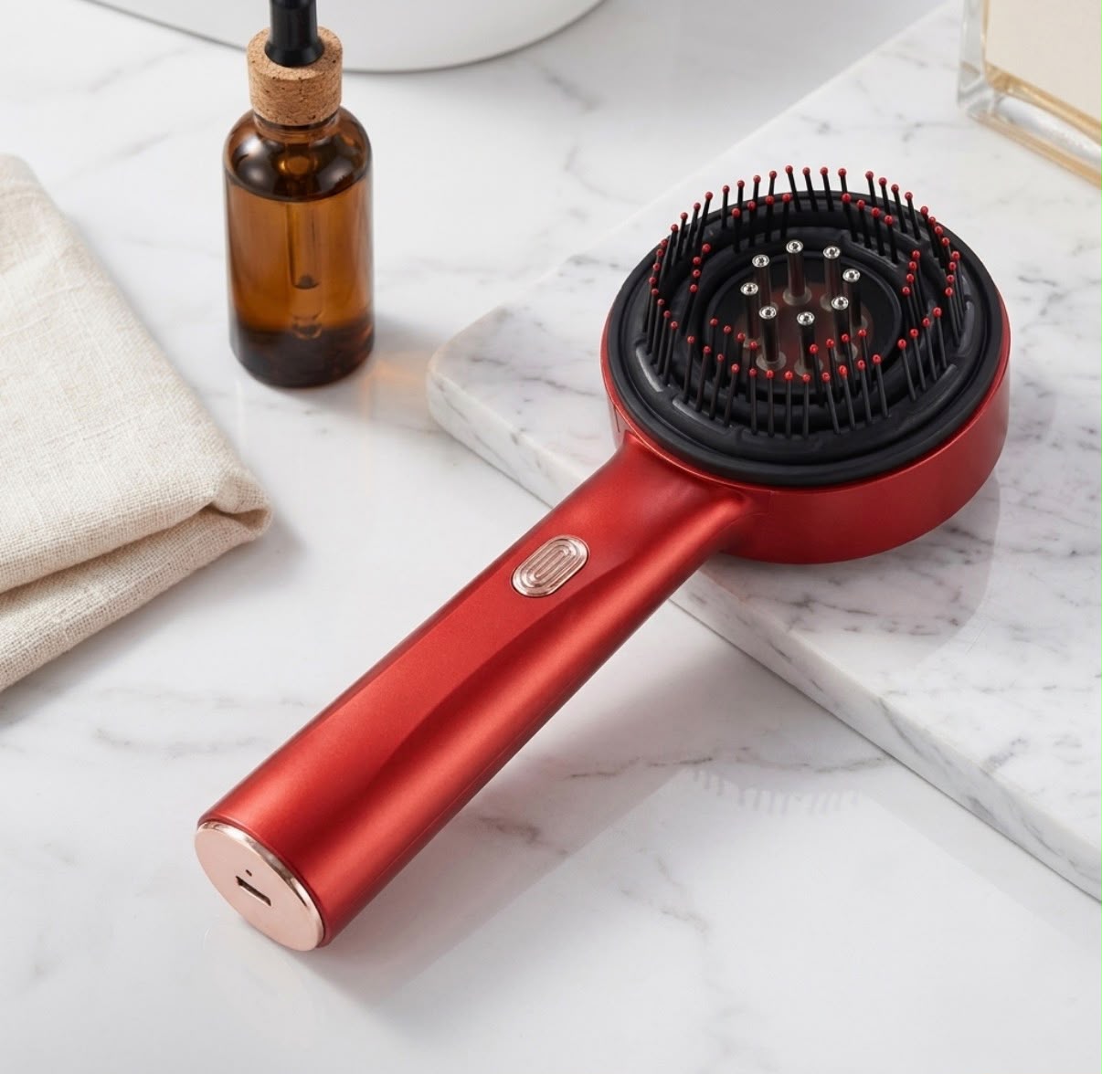 Laser Therapy Hair Growth Comb – Electric Scalp Massager & Hair Oil Applicator Waterproof